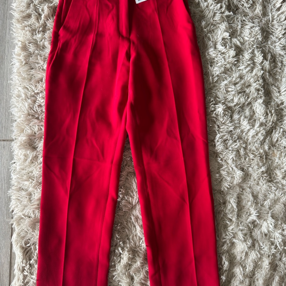 H&M Red Straight Leg Pants